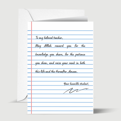Teacher- Greeting card