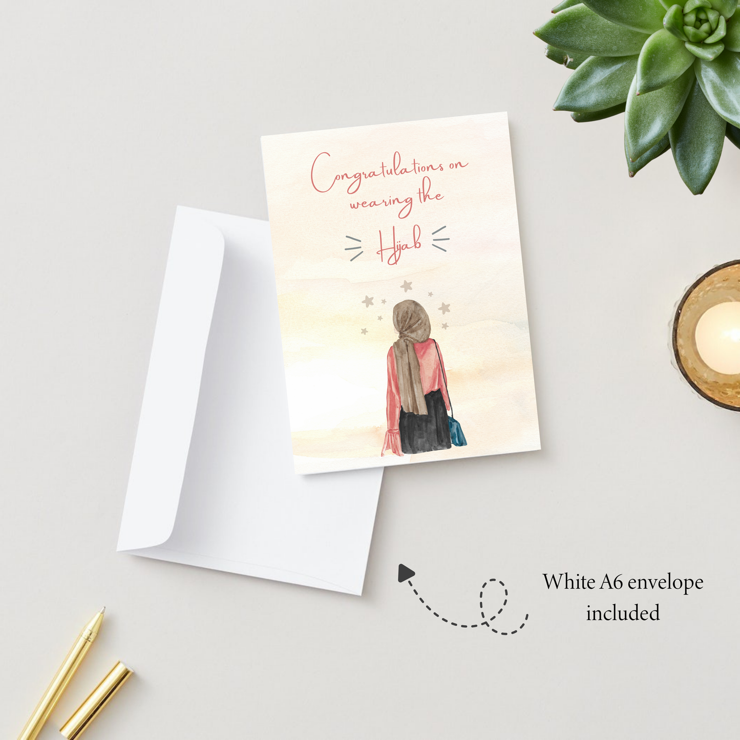 Congratulations on wearing the Hijab- Greeting card