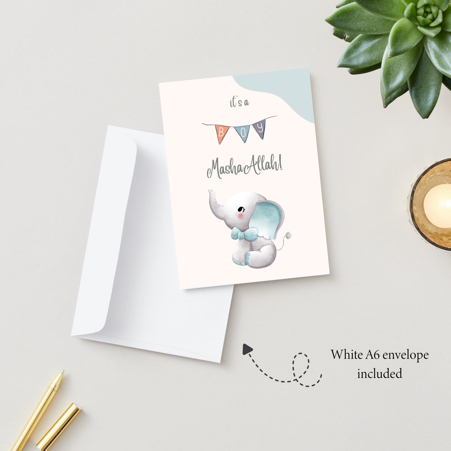 It’s a Baby Boy , MashaAllah Greeting Card