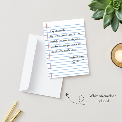 Teacher- Greeting card