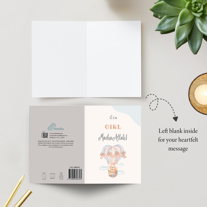 It’s a Baby Girl, MashaAllah Greeting Card