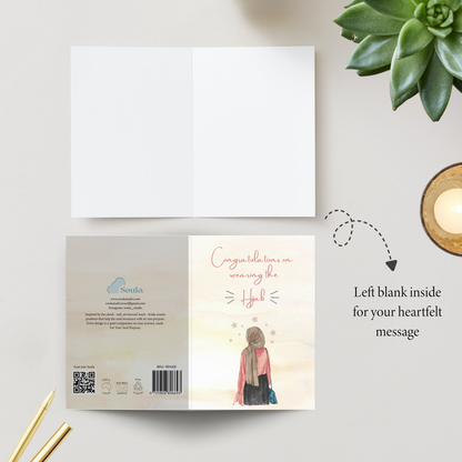 Congratulations on wearing the Hijab- Greeting card