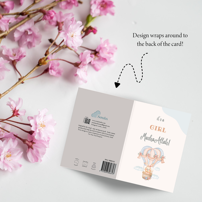 It’s a Baby Girl, MashaAllah Greeting Card