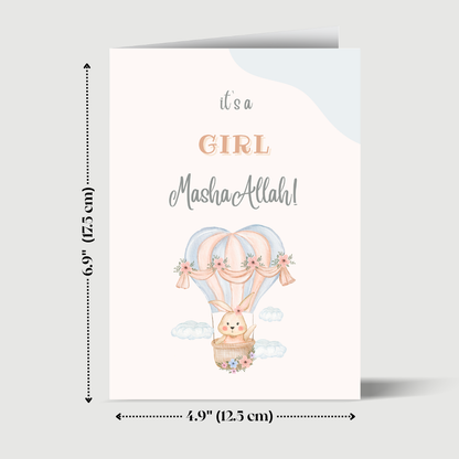 It’s a Baby Girl, MashaAllah Greeting Card
